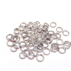 Silver Plated over Brass High Quality Jump Rings 5.5mm x 3.9mm x 0.8mm, 20 Gauge, Connector, Non Tarnish - 30 pieces