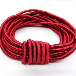 Wrapped Silk Satin Cord, Bordeaux Satin Cord, Soutache Wrapped Thread Cord 4mm, Rope Cord- 1 Yard/  0,92m approx.(1 piece)