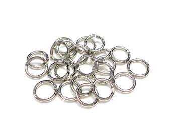 Rodowane mosiężne kółka montażowe 7,5 mm x 10,5 mm x 1,5 mm, duże kółka montażowe, kółka montażowe o grubości 14, wysokiej jakości kółka montażowe odporne na matowienie – 10 szt.
