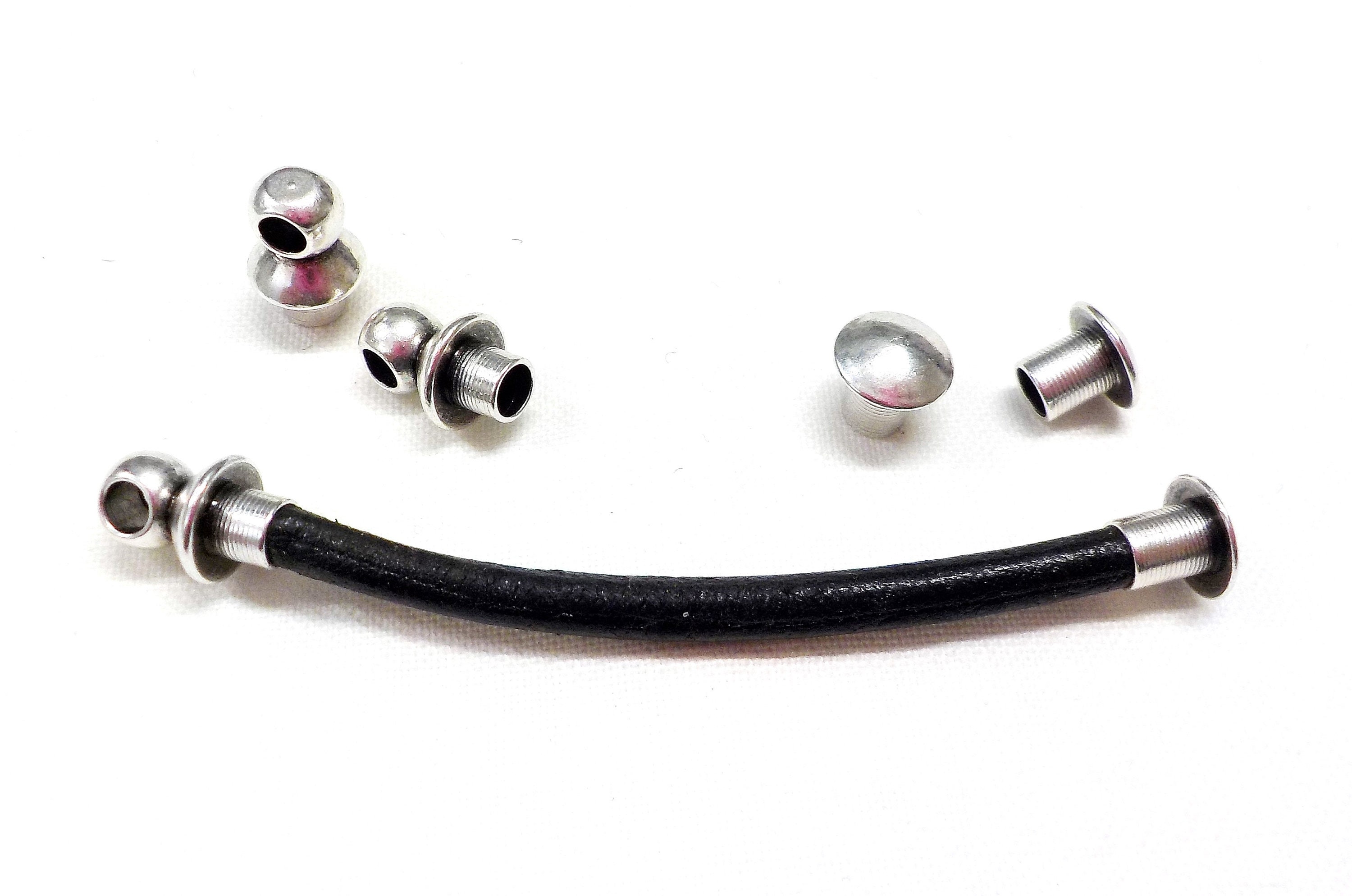 Silver Tube Bead Cap with Loop Charm Holder Cap Hanger Cap Etsy