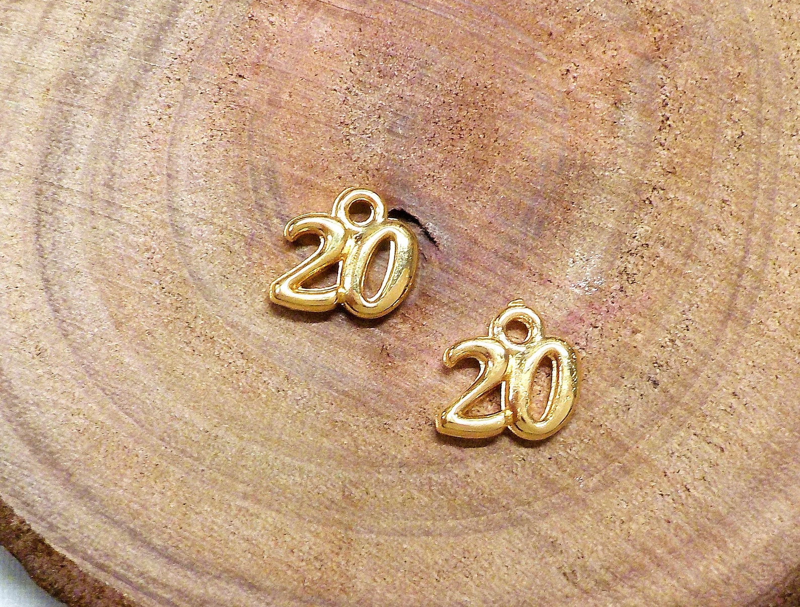 24K Gold Plated Number 20 Charm Tiny Number Charm Etsy UK