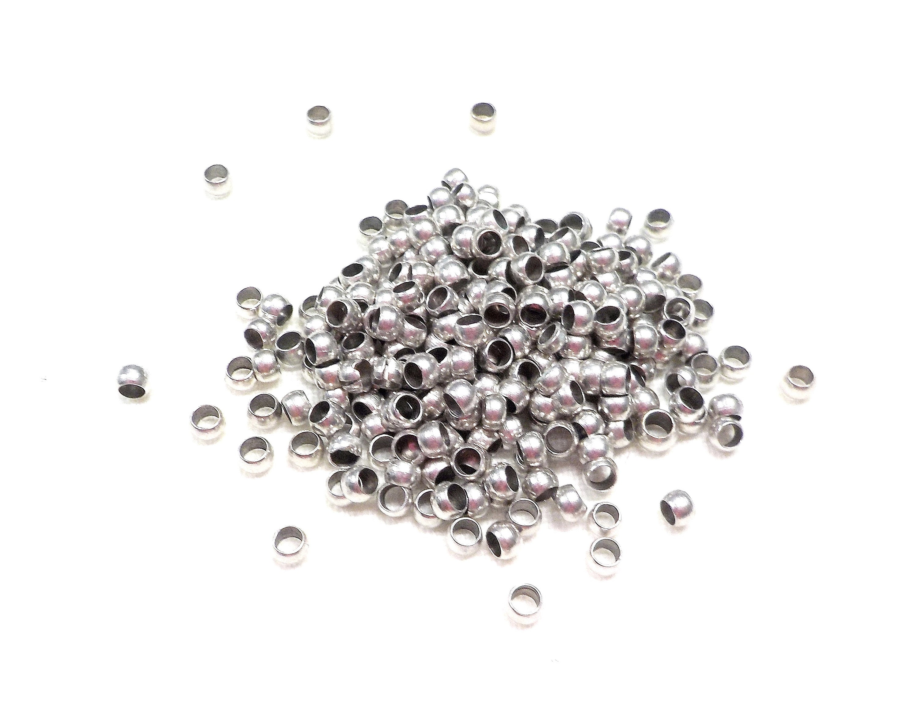 Lead Roud Crimp High Quality Silver Plated Over Brass Round Crimping Beads, Nickel and ...