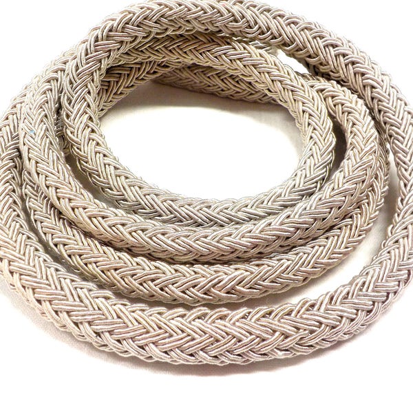 Ovalgeflochten Trim Schnur, Semisoft Schnur, Lakritze Stil Seil, Beige String String 8x10mm - 1Yard / 0,92cm ca.(1 Stück)