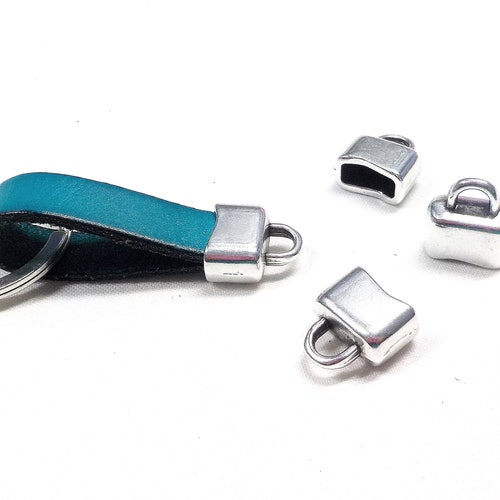 10 Pieces Antique Silver Flat Leather End Caps 10mm Flat Etsy