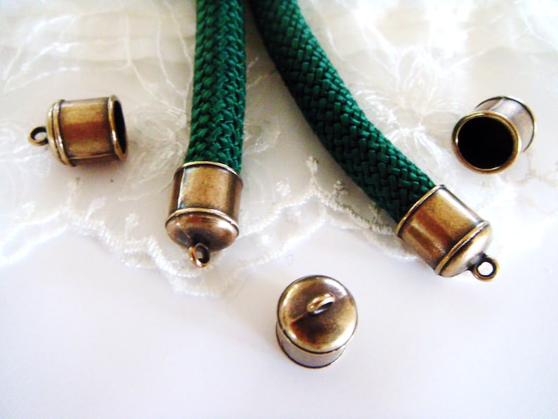 Bronze End Caps for 10mm Round Cord End Caps Cord Terminals Etsy