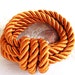 Orange Satin Twisted Cord, Wrapped Thread Cord, 10mm Rope Cord- 1 Yard ...