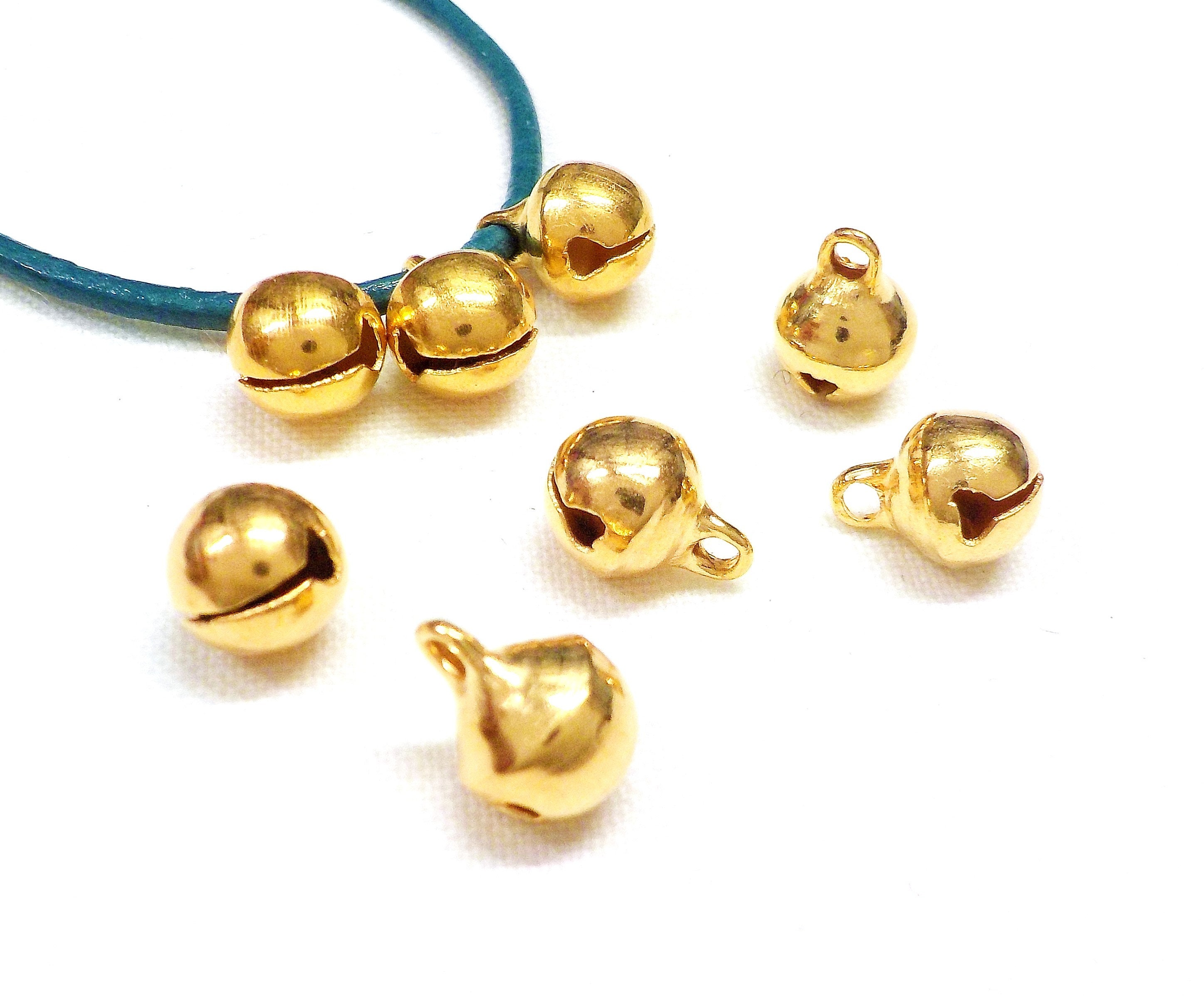 Gold Plated Brass Jingle Bells Charm Bell Beads Sound Bells Etsy