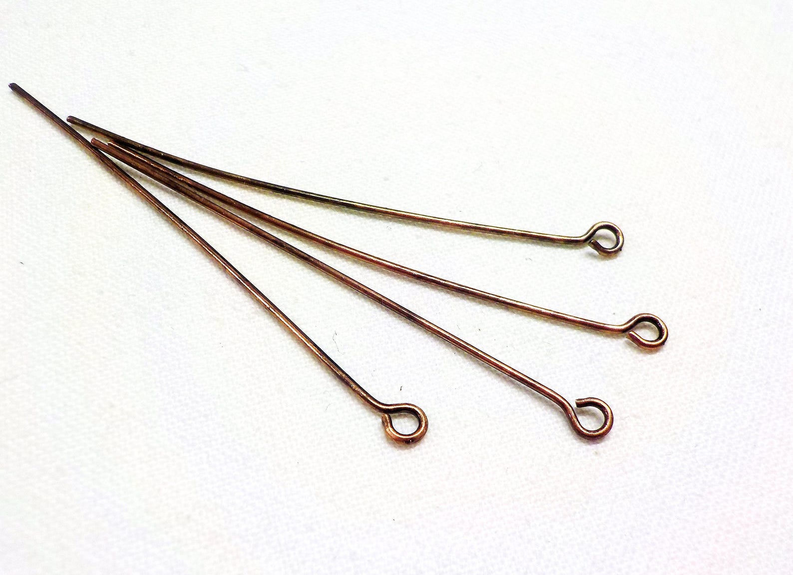 Raw Copper Eye Pins Eye Head Pins Wire Wrapping Jewelry 21 Etsy