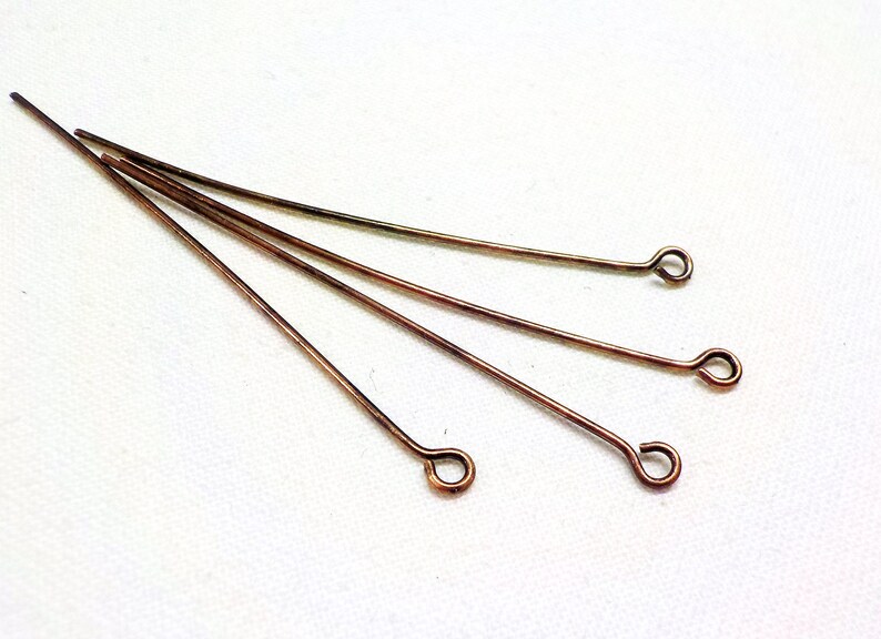 Raw Copper Eye Pins Eye Head Pins Wire Wrapping Jewelry 21 Etsy