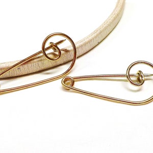 Large Gold Plated Safety Pin, Handmade Safety Pin Brooch, Charm Holder, Gold Brooch Pin, Gold Kilt Pin 56x26mm, 12 gauge - 1 piece