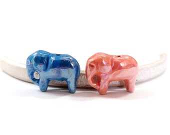 Elephant Care Elefante MuÃ±eco Ceramic Elephant Bead, Small