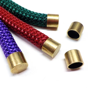 Bronze End Caps 12x10mm (without Loop and Hole) for 10mm Cord, Cords Edge, Brass Hat, Cord Terminators (Ø 10mm) - 2 pcs