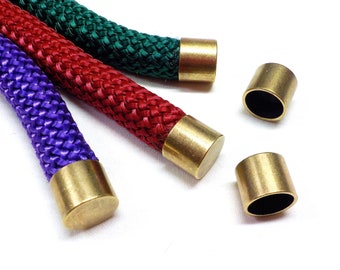 Bronze End Caps 12x10mm (without Loop and Hole) for 10mm Cord, Cords Edge, Brass Hat, Cord Terminators (Ø 10mm) - 2 pcs