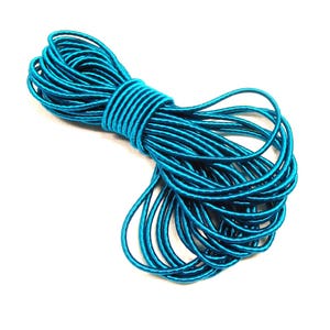 1.7mm Blue Green Wrapped Silk Satin Cord, Soutache Wrapped Thread Cord, Artificial Silk Cord, Rope Cord - 2 Yards/1,84m approx.(1 piece)
