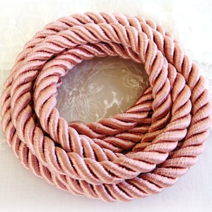 Lachsfarbene Satinkordel, gewickelter Faden, 10 mm Kordel - ca.1 Yard/ 0,92 m(1 Stück)