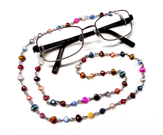 Eyeglass Holder Jewelry, Handmade Beaded Chain Necklace  display picture 2