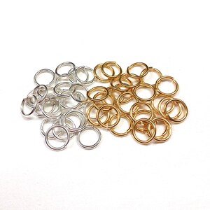 Brass High Quality Big Jump Rings, Gold Plated Silver Plated Jump Rings, 12mm x 9mm x 1.5mm, 15 Gauge, Non Tarnish - 6 pieces