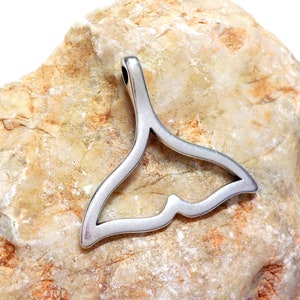 Silver Plated Dolphin Tail Whale Tail Pendant, Whale Tail Necklace, Dolphin Tail Earrings, Animal Pendant, Mermaid Tail Pendant 32mm - 1 pc