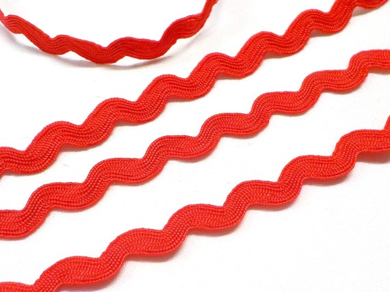 Red Ric Rac cinta Ric Rac coser recortar Zig Zag Braid Trim | Etsy