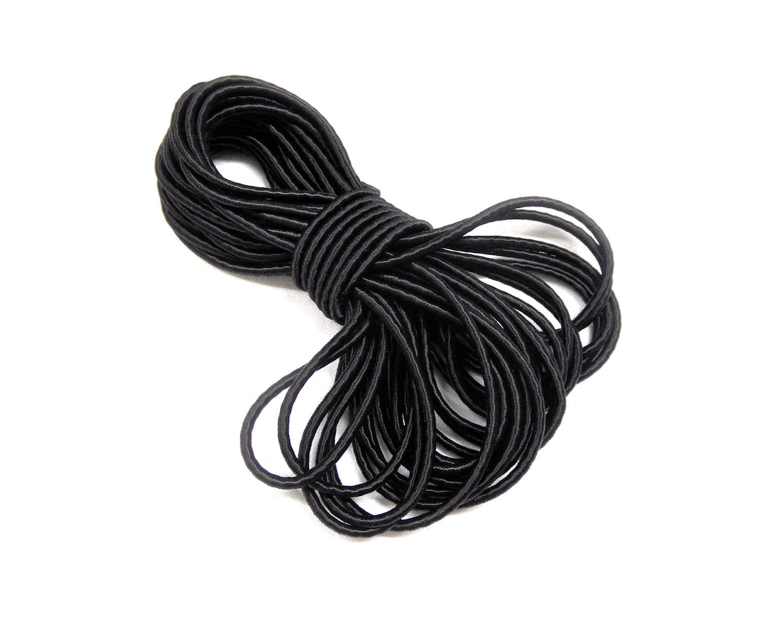 Silk Wrapping Rope 1.7mm Black Wrapped Silk Satin Cord, Soutache Wrapped Thread Cord ...