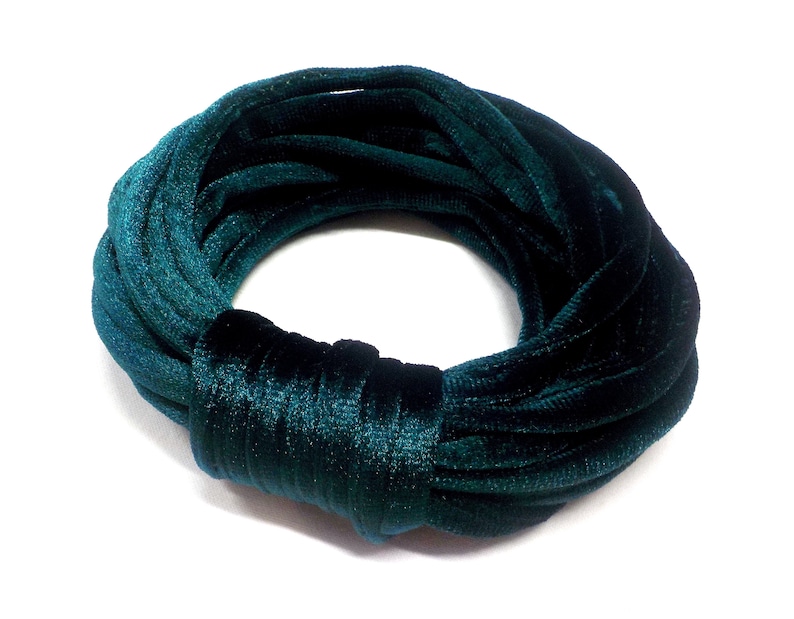 7mm Velvet Round Cord 1piece Dark Green Velvet Cord Tube Velvet Cord Choker Cord 1Yard 92cm Velvet Choker Green Tubing Fabric Cord