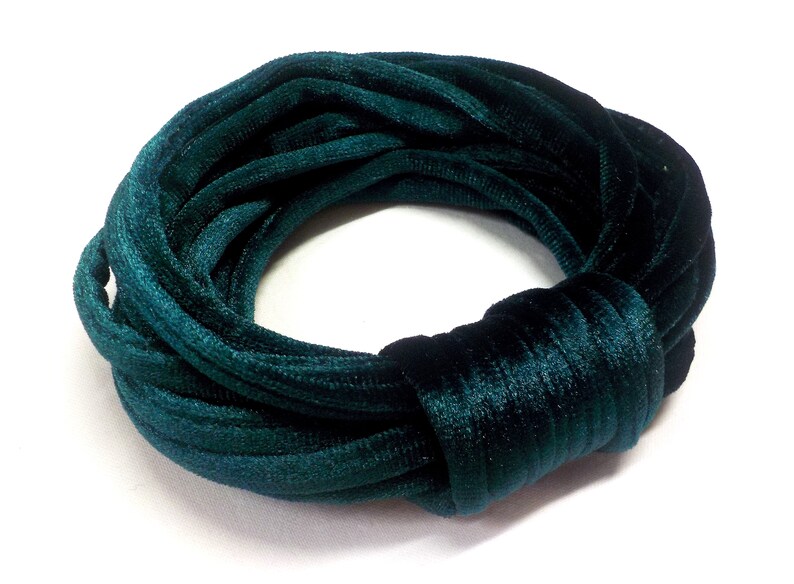 7mm Velvet Round Cord 1piece Dark Green Velvet Cord Tube Velvet Cord Choker Cord 1Yard 92cm Velvet Choker Green Tubing Fabric Cord