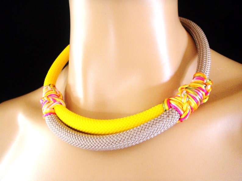 Rope Necklace Nautical Sailing Necklace Statement Necklace Etsy