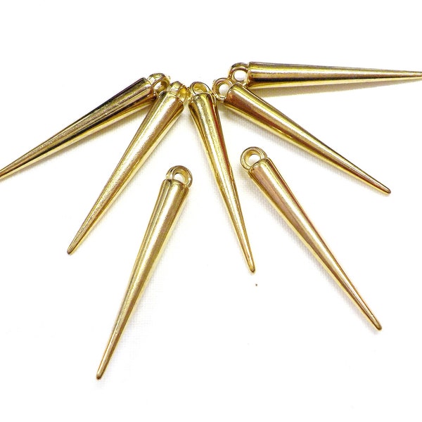 Perles CCB Spike Cone Perles légères plaquées or 5 x 35,5 mm - 20 pièces