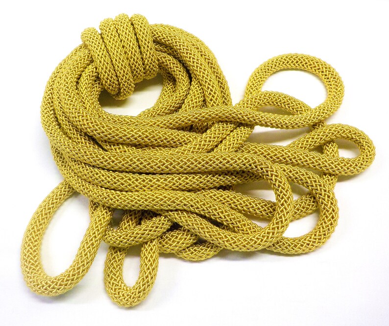 Gold Braided Oval Rope Cord Semisoft Trim Cord Artificial Etsy