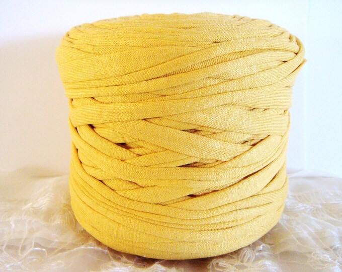 Mustard Yellow Tshirt Yarn, Cotton Fabric Tricot, Fabric Jersey Ideal