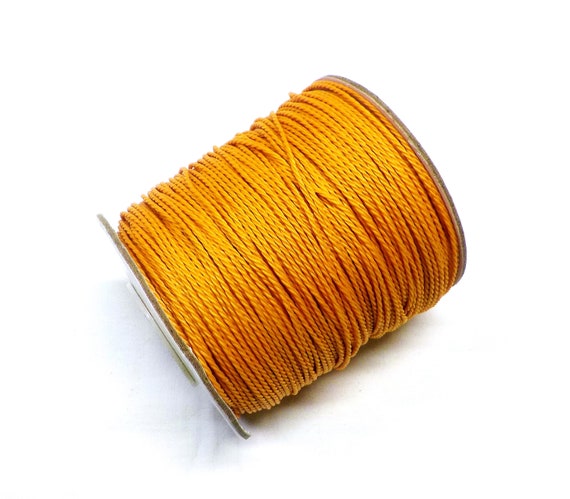 1mm Waxed Polyester Twisted Cord, Macrame Shamballa Beading Kumihimo Wax  Thread, Orange Knotting Thin Strong String - 10 yards/1 piece