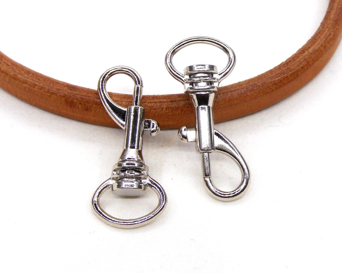 Rhodium Lobster Swivel Key Ring Clasp Large Trigger Clasp Etsy