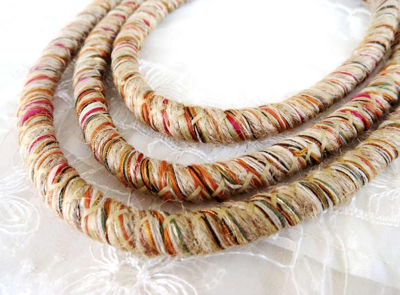 Beige Red Multi Wrapped Thread Rope Cord Covered Cording - Etsy