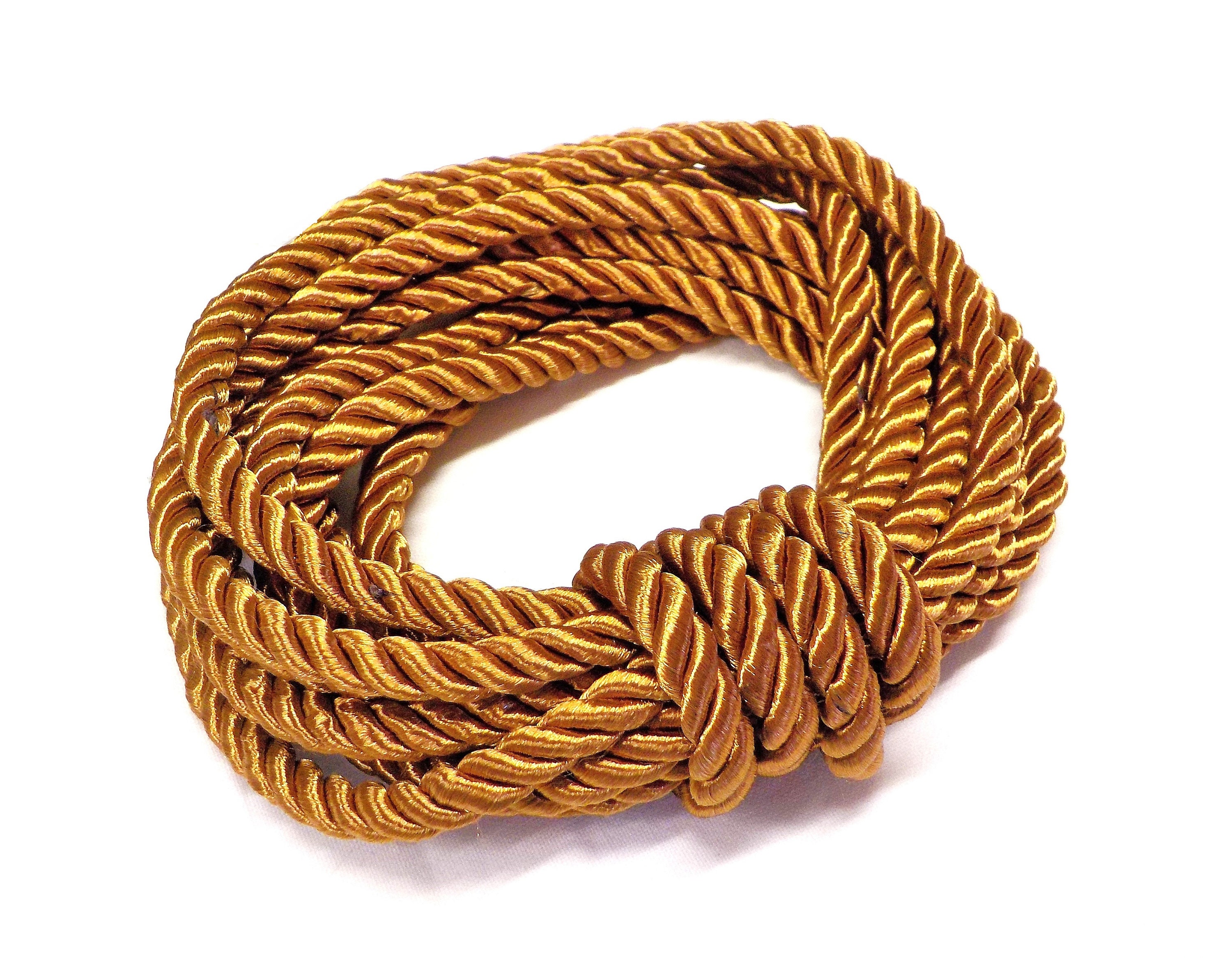 Buy 5mm Light Brown Satin Twisted Cord, Wrapped Thread Cord, Rope Cord 2  Yards/ 1,84m Approx. 1 Piece Online in India 