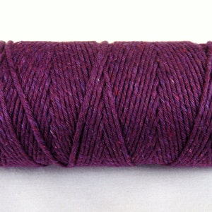 1.5mm Dark Purple Macrame Cotton Rope, Twisted 100% Recycled Cotton Cord, Twisted Cotton String, Bakers Twine - 10 yards (1 piece)