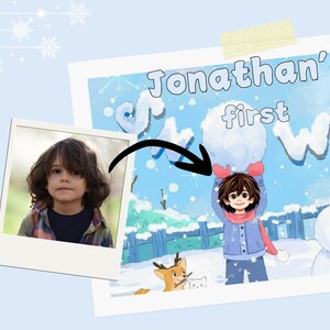 Personalized Children&#39;s Story Book - My First Snowday - Customized Image and Name - Gift for baby - Kids Engaging Story - Colorfication
