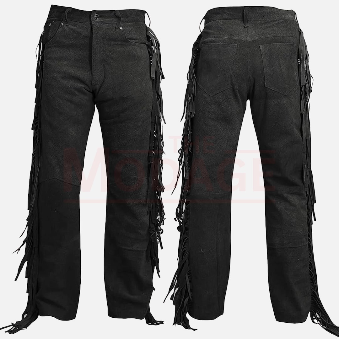 Suede Leather Pants Western Cowboy Pant Fringed Pants Men Man suede-leather-pants-western-cowboy-pant-fringed-pants-men-man