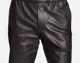 Herren Rindsleder Shorts: Schwarz Gym Clubwear Party Festival Shorts