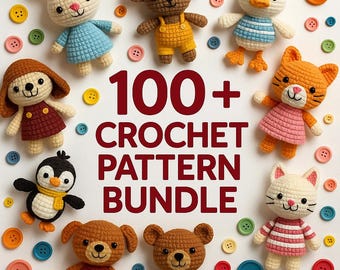 Patrones de crochet: Amigurumi, juguetes y ropa para bebé (más de 100 diseños en PDF)
