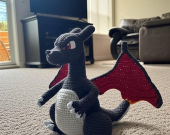 Patrón de crochet de Charizard: Peluche de Pokémon - Tutorial en PDF