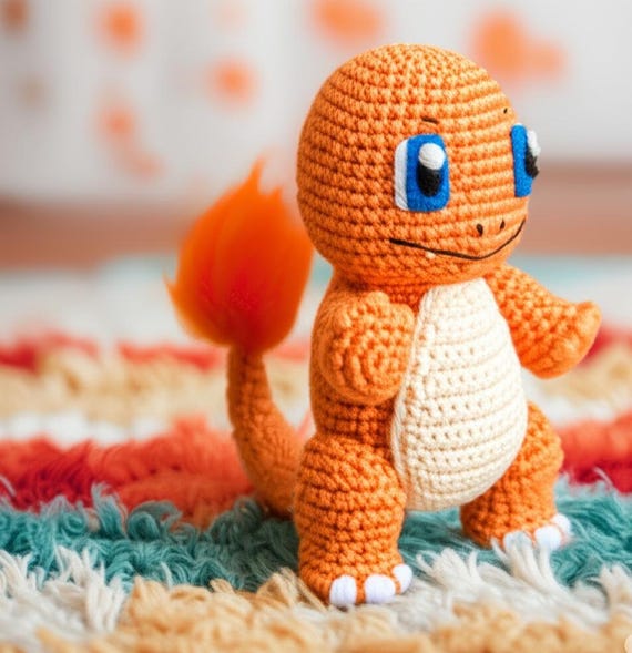 ポケモン あみぐるみ フシギダネ ゼニガメ ヒトカゲ ポケモン編みぐるみかぎ針編みパターン：フシギダネ、ピカチュウ