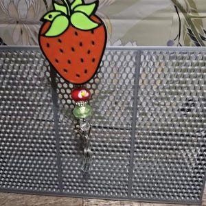 Strawberry badge reel