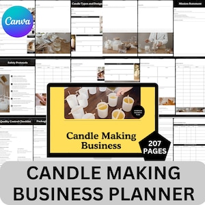 Candle Making Business Planner | Learn to Sell Candles | Candle Strategy & Marketing Plan | Digital Business Planner for Entrepreneurs
