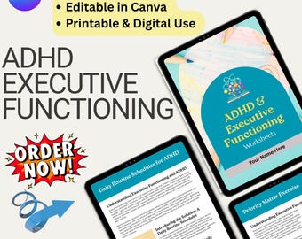 Executive Functioning Worksheets for ADHD – Printable PDF for Focus & Organization