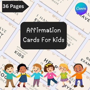 Tarjetas de Afirmaciones para Niños / Afirmaciones Positivas Imprimibles / Aumenta la Confianza / Crecimiento Emocional / Herramienta para la Salud Mental y la Autoestima