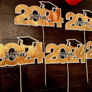 Graduation decoration centerpiece sticks