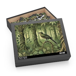 Colección de rompecabezas de naturaleza encantadora: 120/252/500 piezas, regalo para amantes de las aves, decoración para amantes de la naturaleza, actividad relajante, arte del bosque