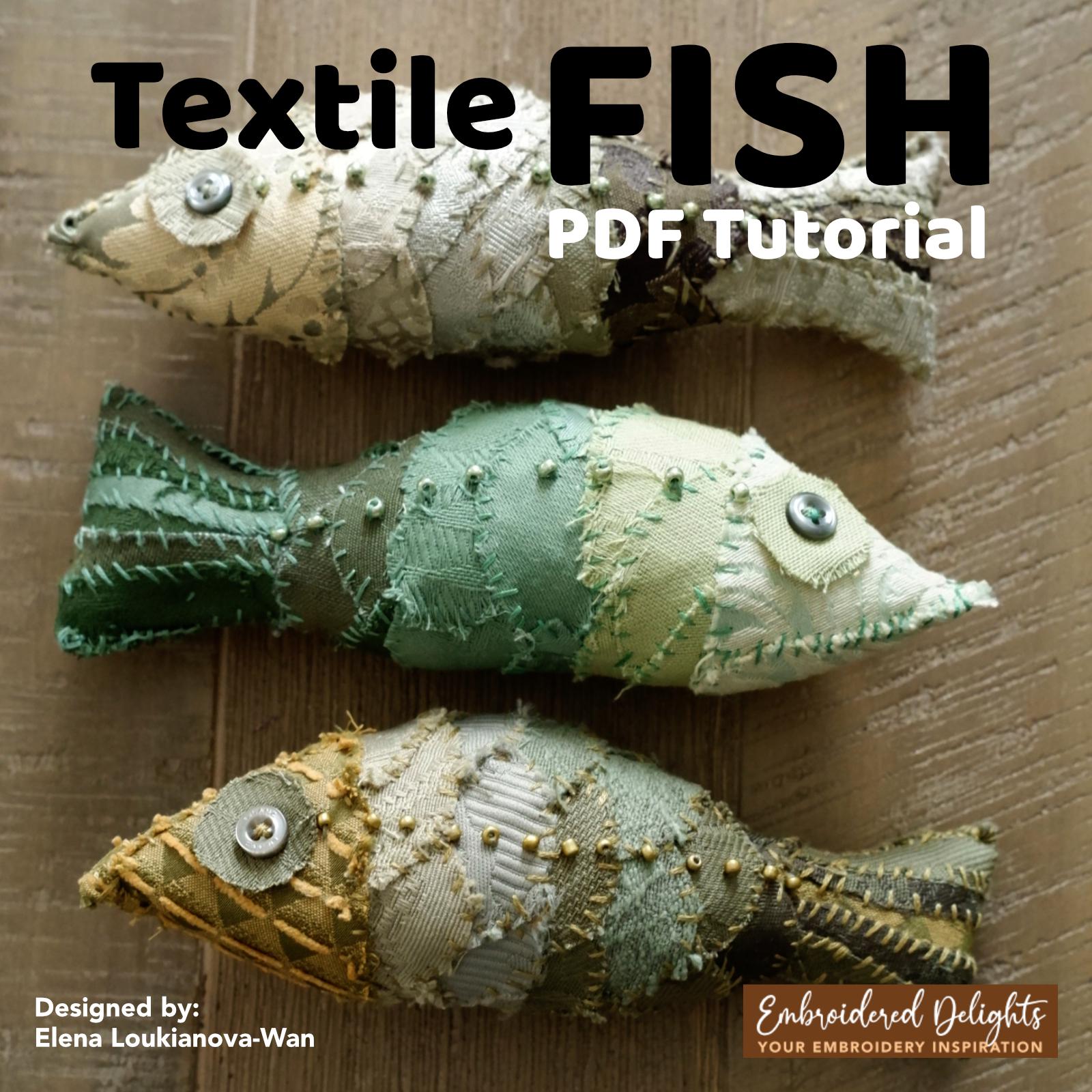 Cloth Fish Textile FISH Tutorial PDF Fabric Project Home Decor Sewing Pattern - Etsy