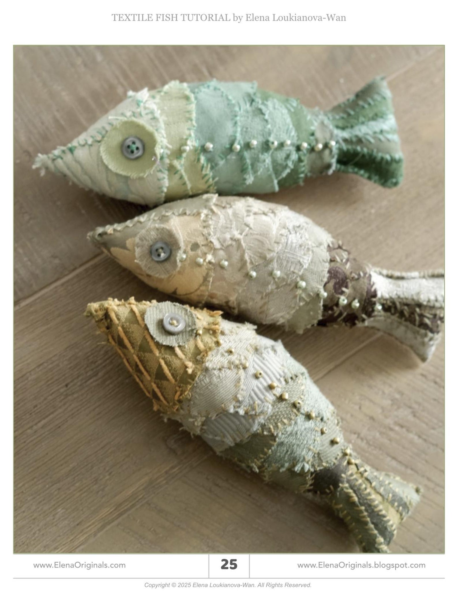 Textile FISH Tutorial PDF Fabric Project Home Decor Sewing Pattern - Etsy