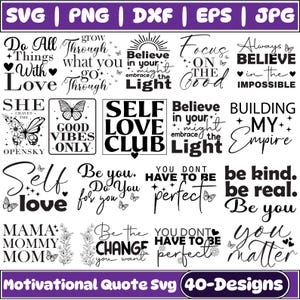 Pacchetto di citazioni motivazionali in formato SVG, pacchetto di citazioni motivazionali in formato SVG, citazione in formato SVG, frase motivazionale in formato SVG, frase motivazionale in formato SVG, divertente in formato Cricut